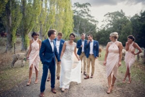 Bridesmaids laughing and having fun - brisbane wedding photographer